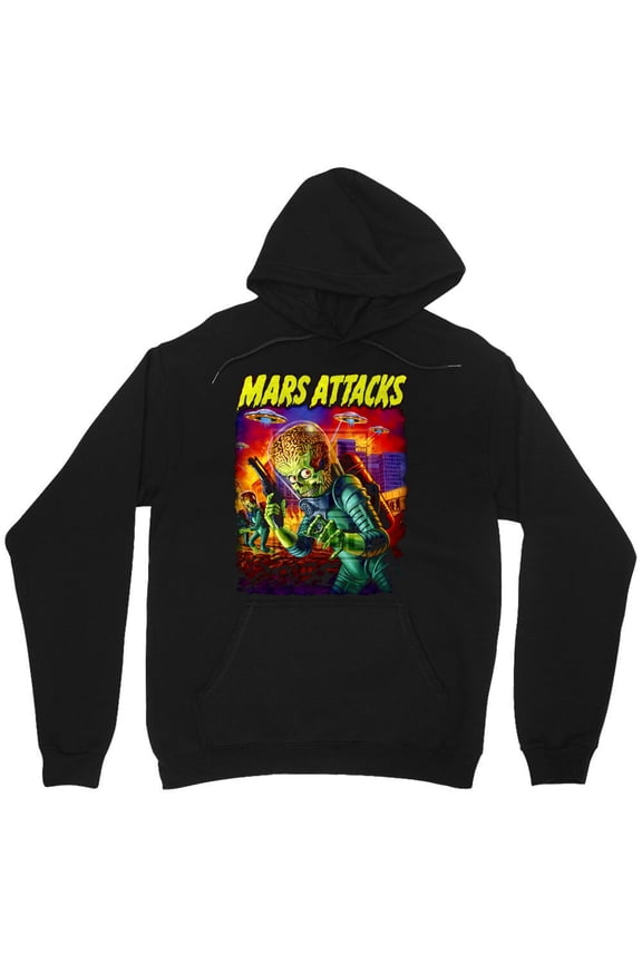 Mars Attacks! War Movie Wall Art Graphic Vintage Sci-Fi Film Fan Art - Unique Gift Tee M876 Unisex Hoodie, Up to Size 5XL