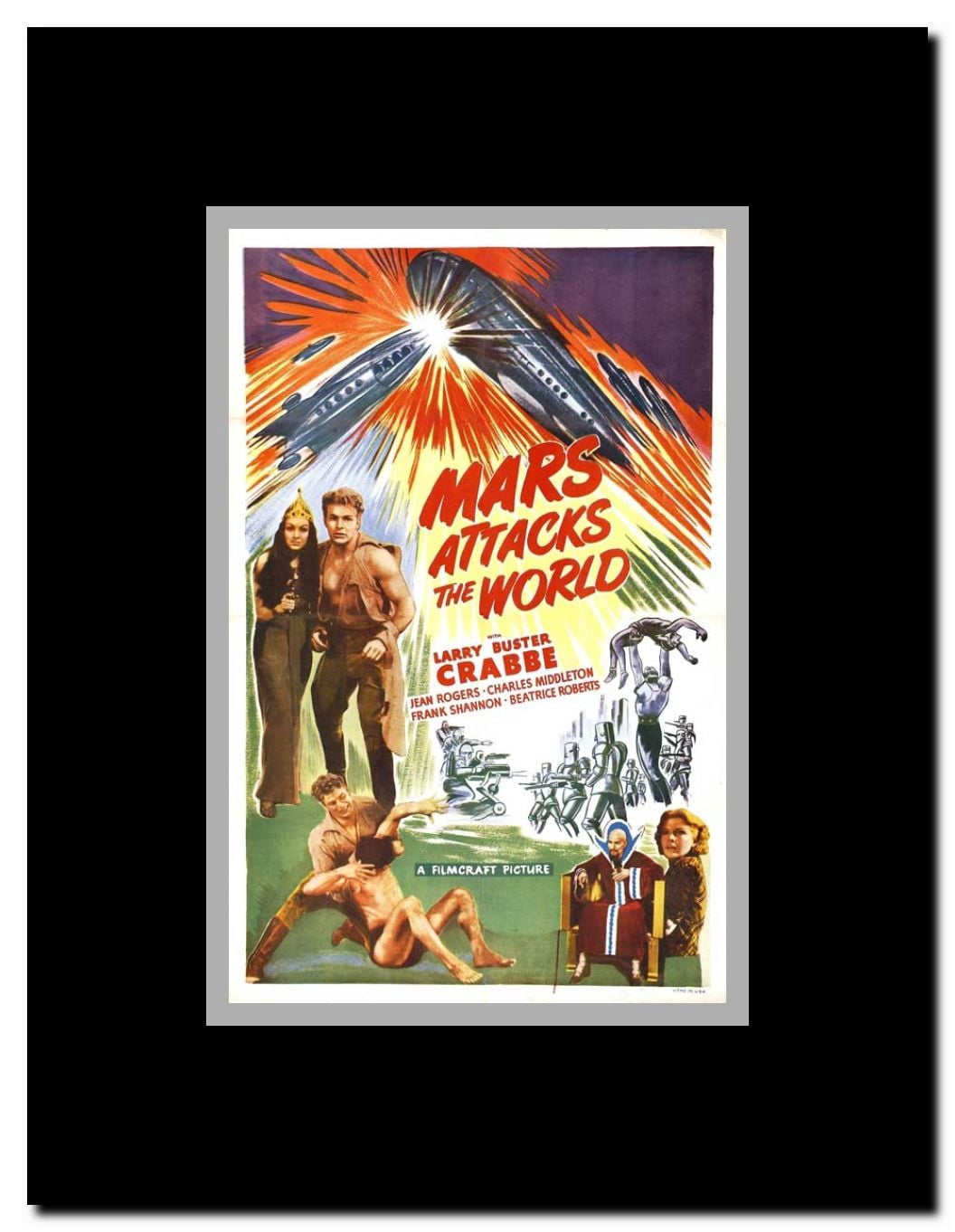 Mars Attacks the World Framed Movie Poster