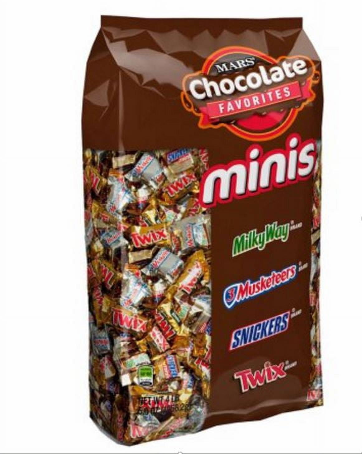 Mars Twix Bounty MilkyWay Snickers Mini Assorted Mix Chocolates Candies  400g