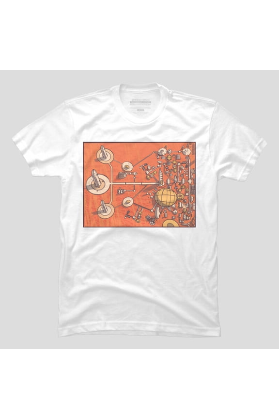 Mars City Sci-Fi Space Colony Graphic T-shirt M2987167, Up to Size 5XL