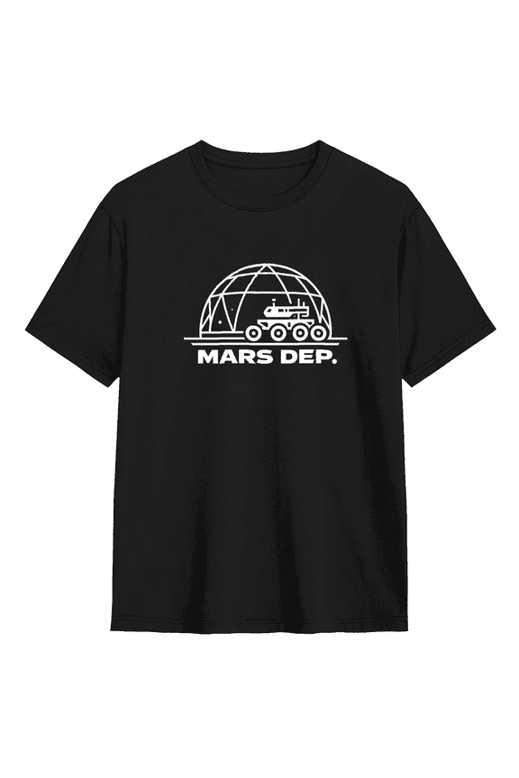 Mars Department Cool Graphic Tee For Men, Sci Fi Adventure Cotton Short Sleeves T-Shirt