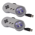 thumbnail image 1 of Mars Devices SNES Classic USB Video Game Controller for Windows and Mac, Black, 2 Count, 1 of 6