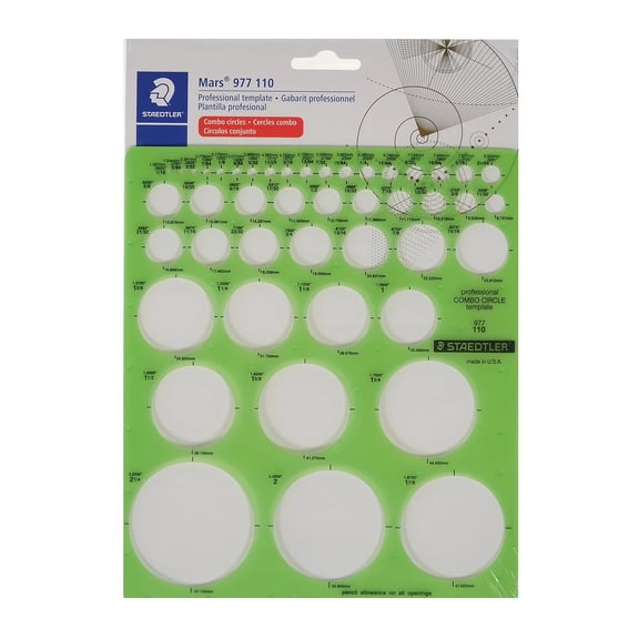 Mars Drafting Template combo circle template (pack of 2)