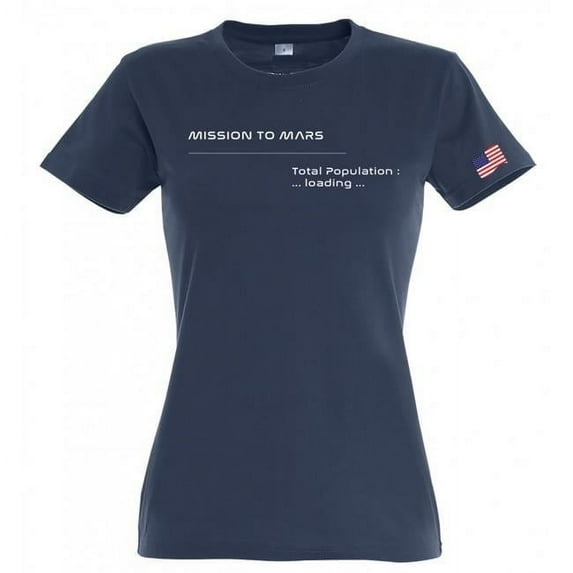 Mars Exploration SUP1777 Mission to Mars Denim Women T-Shirt, Extra Large