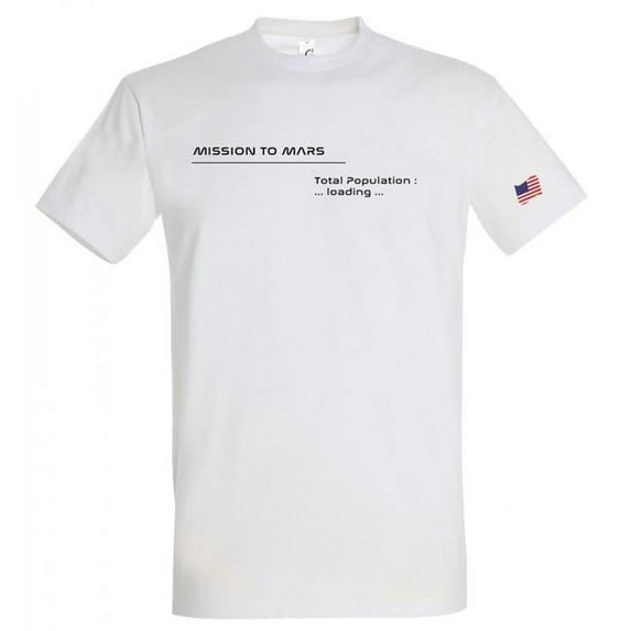 Mars Exploration SUP1735 Mission to Mars Men T-Shirt, White - Extra Small