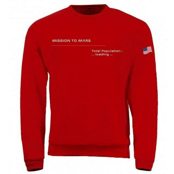 Mars Exploration SUP1642 Misison to Mars Sweater, Red - 3XL