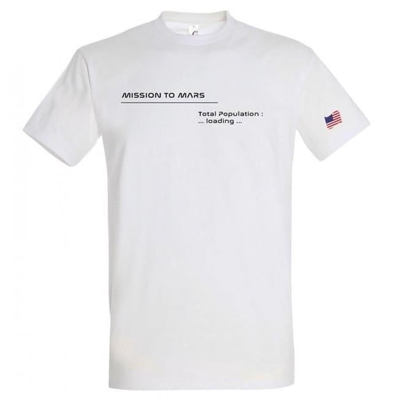 Mars Exploration SUP1739 Mission to Mars Men T-Shirt, White - Extra Large