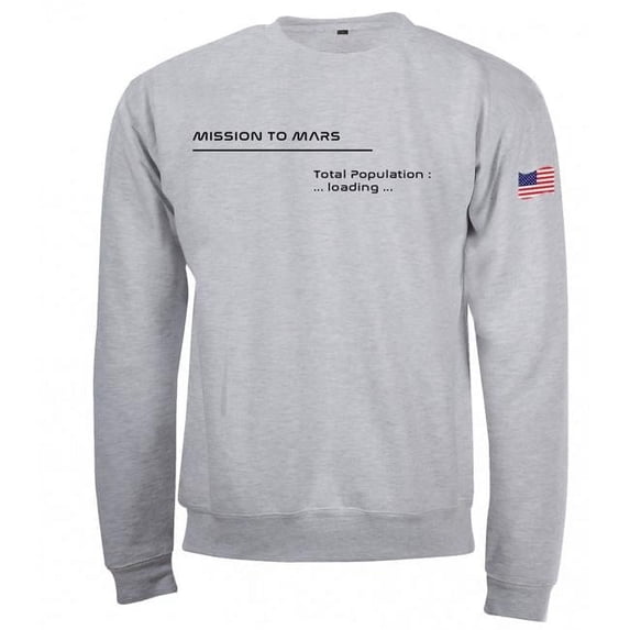 Mars Exploration SUP1820 Mission to Mars Heather Sweater, Grey - Small