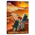 thumbnail image 1 of Mars Explorer Series: 'Surveyors Wanted' Space Giclee Canvas Wall Art - Orange, 1 of 2
