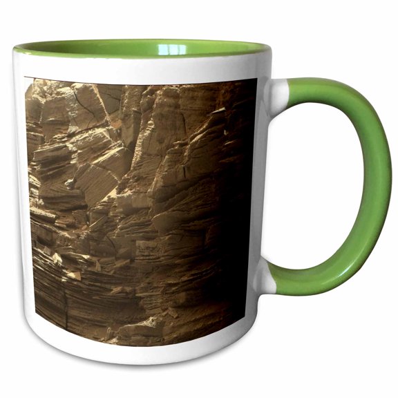 3drose, Mars Geology Space Theme Science, 11oz Two-tone Green Mug