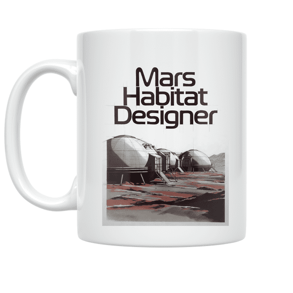 Mars Habitat Design - Space Enthusiast - 11 oz Ceramic Coffee Mug