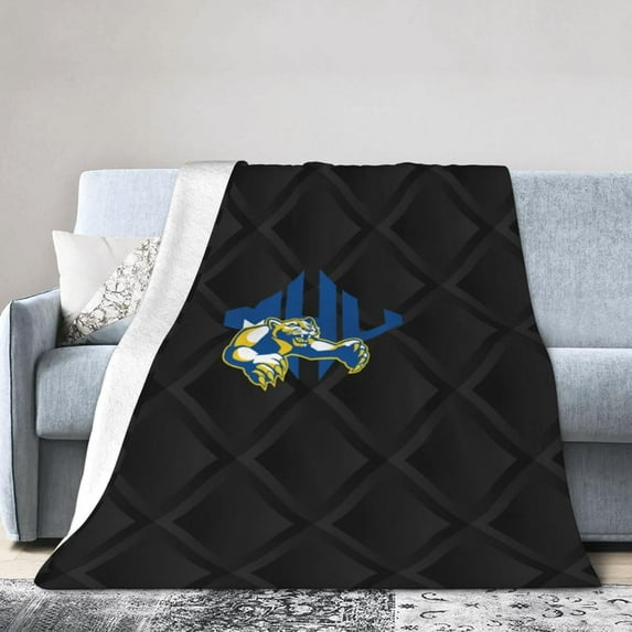 Mars Hill University Logo Fleece Blanket, Very Soft Microfiber Flannel Blanket for Couch Warm and Cozy for All Seasons