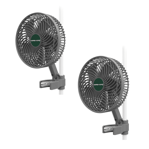 2PCS Mars Hydro Grow Tent Clip Fan 6“ Oscillating Fan Adjustable Smart Control Airl Circulation