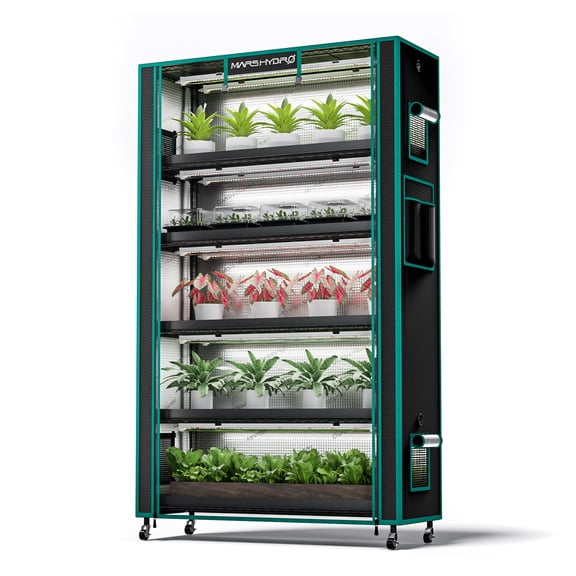 Mars Hydro Grow Tent + Full Spectrum LED Kit 6-Tier Plant Shelf Indoor Plants-L size