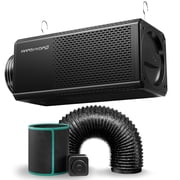 Mars Hydro iFresh 2-In-1 Ventilation System 6-inch Inline Duct Fan with Built-in Carbon Filter for Grow Tents & Odor Control