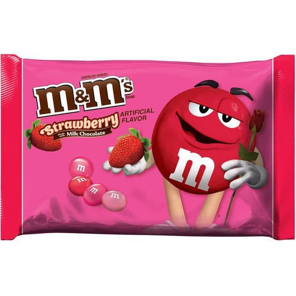 M&M's White Chocolate Strawberry Shake Valentines Candy - 7.44 oz Bag 