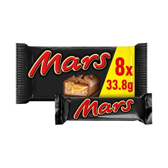 Mars Milk Chocolate Snacksize Bars Multipack 8 x 33.8g, Imported from Britain