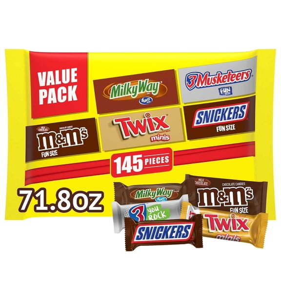 Mars Milk Chocolate Variety Pack Candy, 145 Count