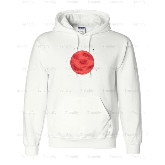 Mars Minimalist Planet Space Graphic Hoodie - Last-Minute Gift M3082474, Up to Size 5XL