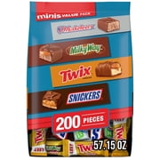 Mars Minis Chocolate Candy Bars Variety Pack, 200 Pieces