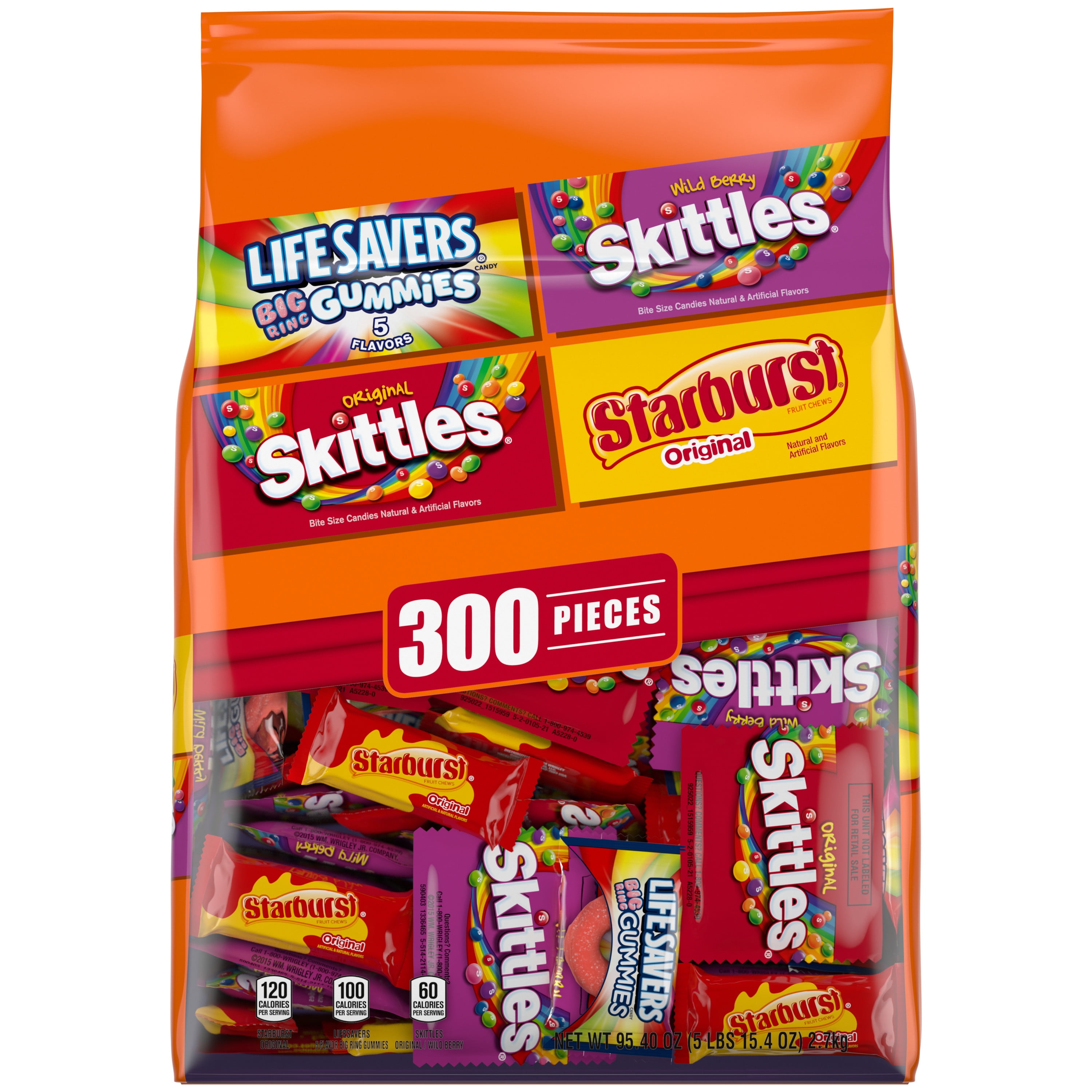 Mars Mixed Lifesavers Gummy Candy, Skittles and Starburst Chewy Candy