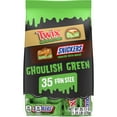 thumbnail image 1 of Mars Mixed Snickers & Twix Ghoulish Green Milk Chocolate Halloween Candy, 35 Ct Bulk Bag, 1 of 9