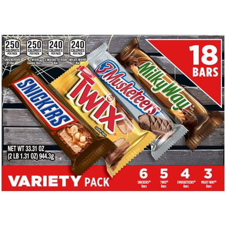 MARS Chocolate Full Size Candy Bars Assorted Variety Box (TWIX, MILKY ...
