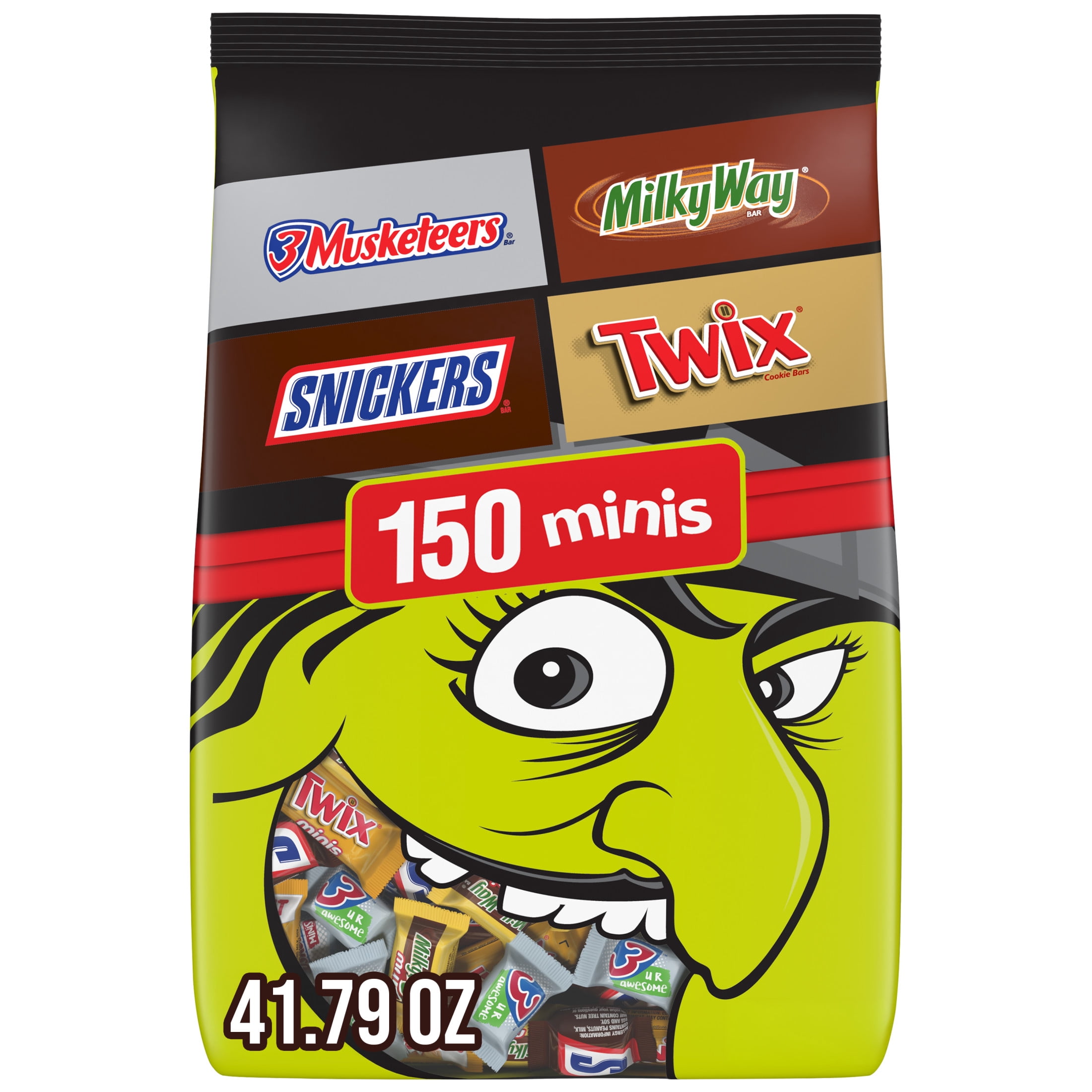 Snickers, Twix, Milky Way & 3 Musketeers Minis Halloween Candy