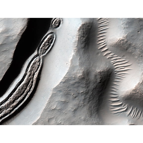 Mars Nasa Orbiter Space Formations In Context Extra Large XL Wall Art Poster Print