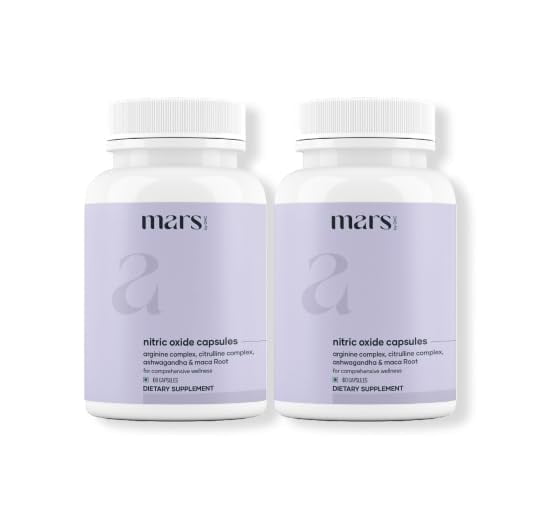 Mars Nitric Oxide Capsules | With L-Arginine, L-Citrulline & Adaptogens | Supports Circulation, Endurance & Recovery  60N - Pack of 2