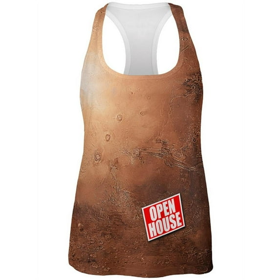 Mars Open House Funny All Over Womens Work Out Tank Top Multi LG