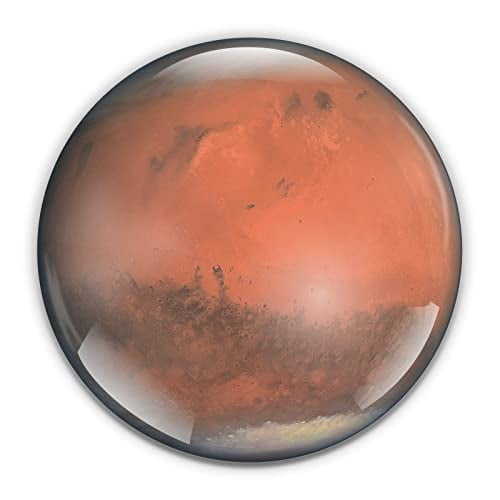 Mars Paperweight in Gift Box, 3 Inch Crystal Dome, Perfect for House Warming Gift