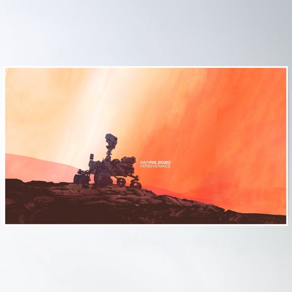 Mars Perseverance Rover Poster Wall Art, Modern Wall Decor, 24x36 UNFRAMED
