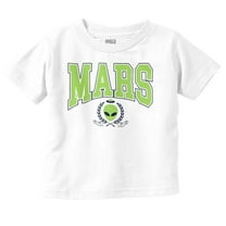 Mars Planet Alien College Varsity Toddler Boy Girl T Shirt Infant Toddler Brisco Brands 6M