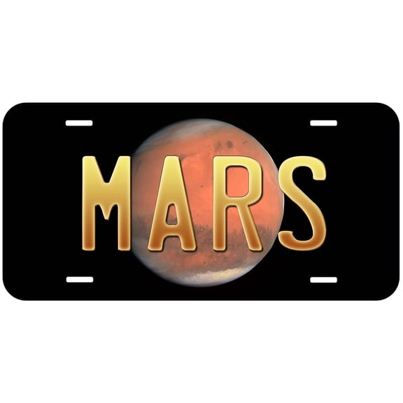 Mars Planet Novelty Car License Plate