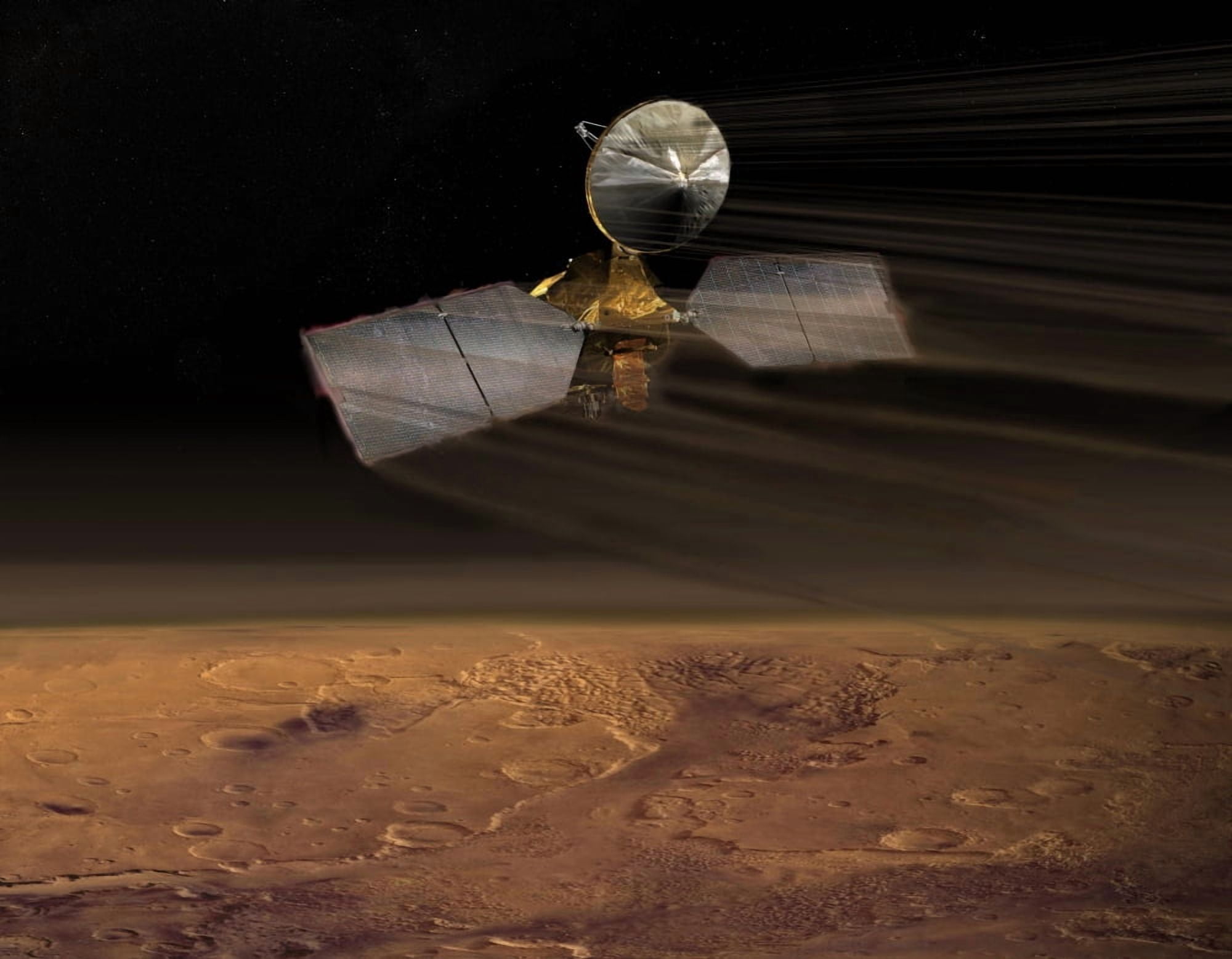 Mars Reconnaissance Orbiter Canvas Art - Stocktrek Images (31 x 24)