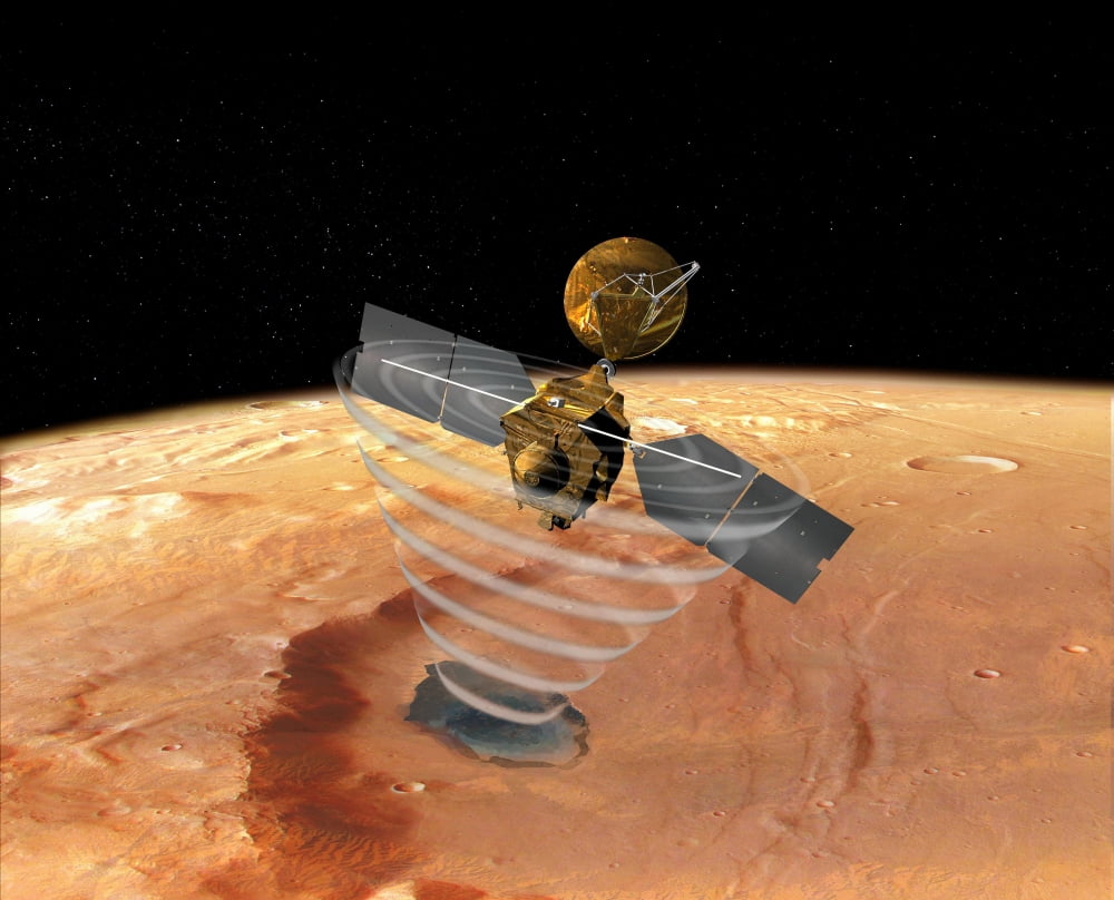 Mars Reconnaissance Orbiter Canvas Art - Stocktrek Images (31 x 25)