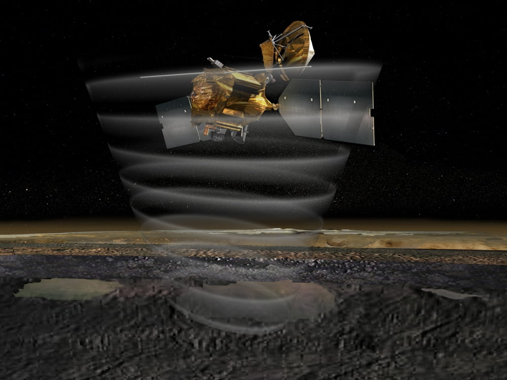 Mars Reconnaissance Orbiters Radar at Work Canvas Art - Stocktrek Images (33 x 25)