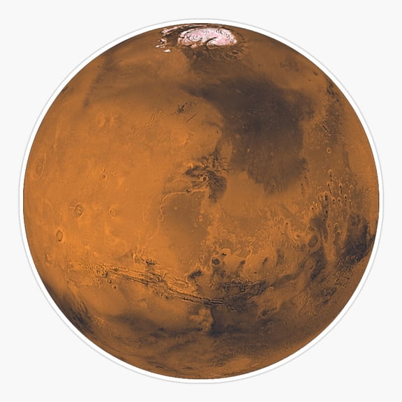 Mars Red Planet Space Sticker
