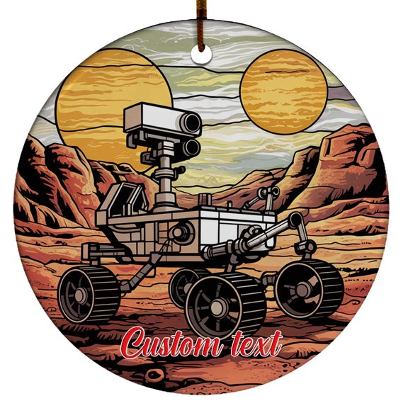 Mars Rover Ornament Christmas 2025 Holiday Ornament for Vehicle Fans, Perfect Gift for Kids, Friends, Colleagues