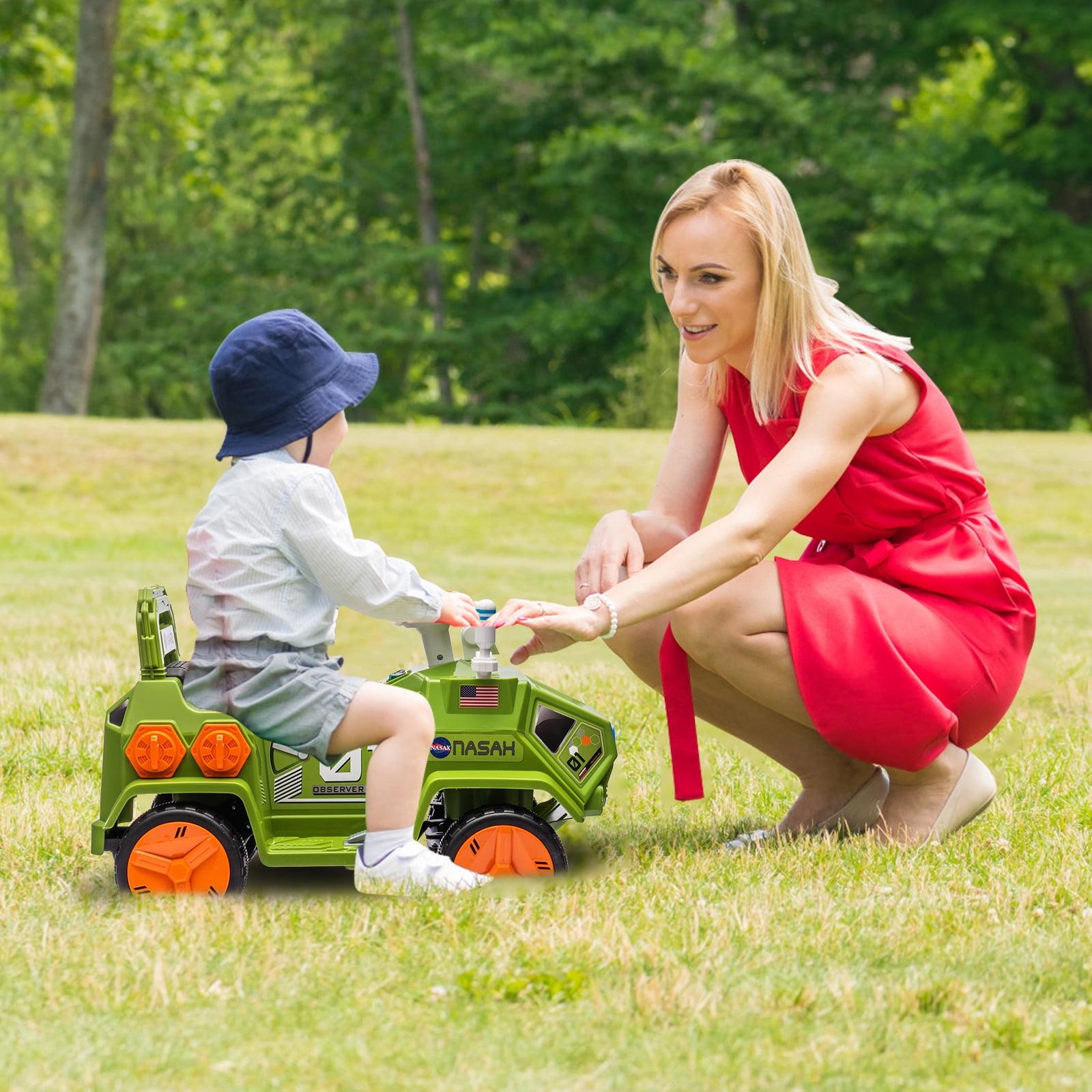 Mars Rover Ride-On Car for Toddlers Ages 3+, 6V Electric Vehicle with ...