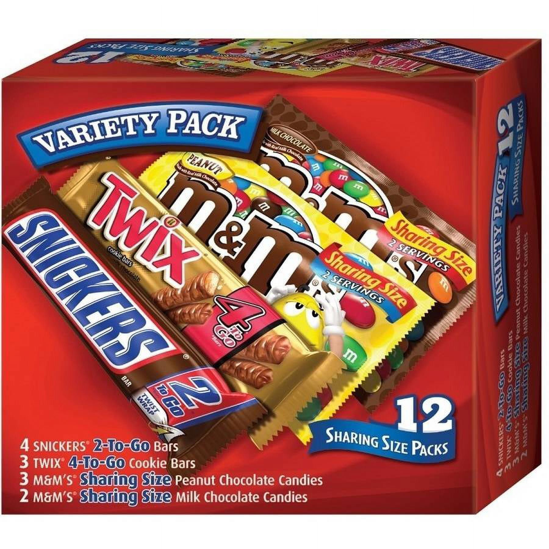 M&M's CHOCOLATE MARS CANDY PACKS SHARING SIZE LIMITED