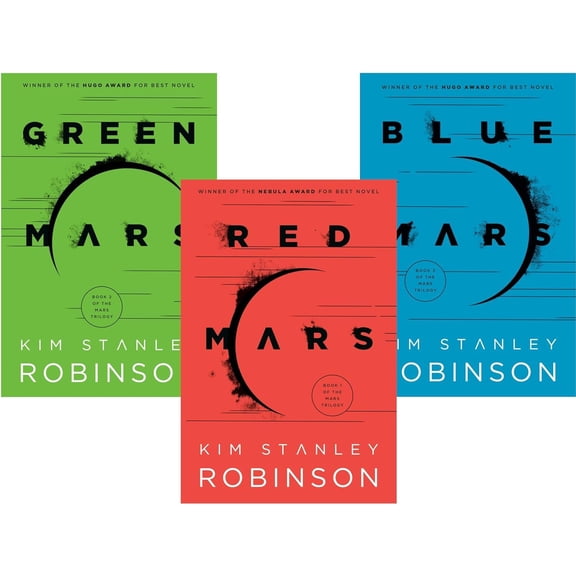 Mars Trilogy Series 3 Books Set Includes Red Mars, Green Mars, and Blue Mars Paperback Edition