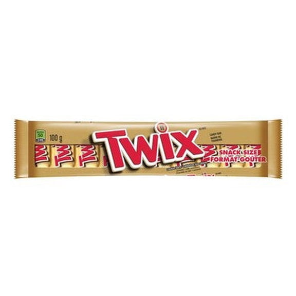 Mars Twix Caramel Milk Chocolate Snack Size Cookie Bars 10 minis {Imported from Canada}