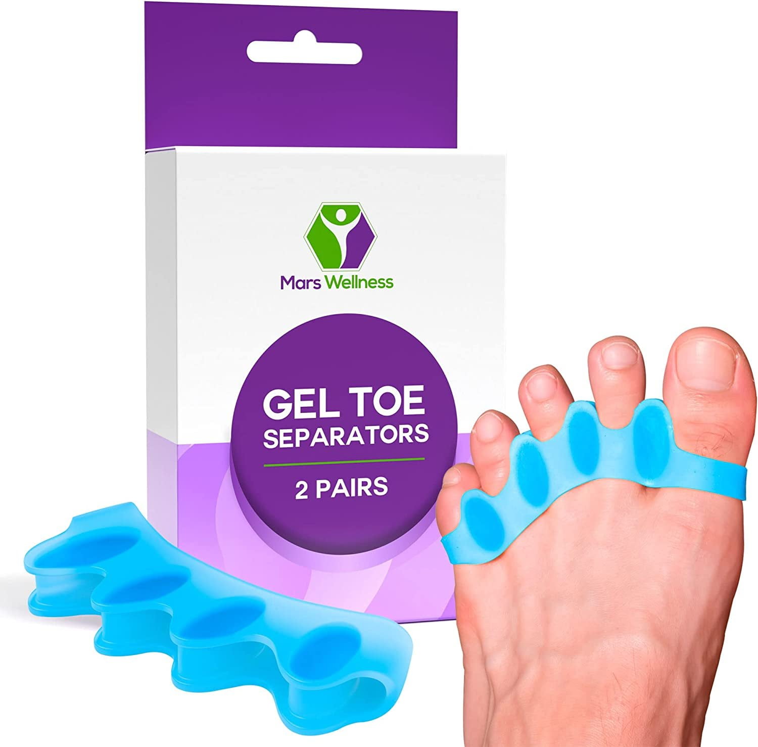 Mars Wellness Gel Toe Separators Toe Spreaders for Pain Relief