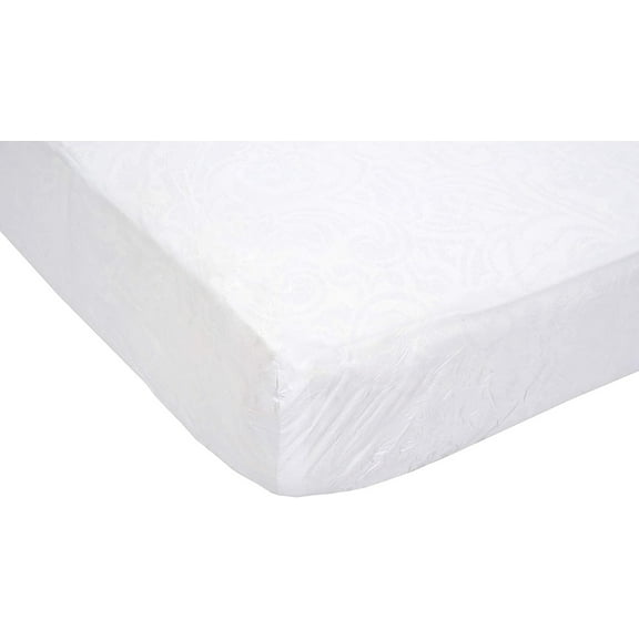 Mars Wellness Waterproof Vinyl Mattress Protector and Cover - Contoured Fitted White Mattress Cover Sheet - 1 Pack - Full
