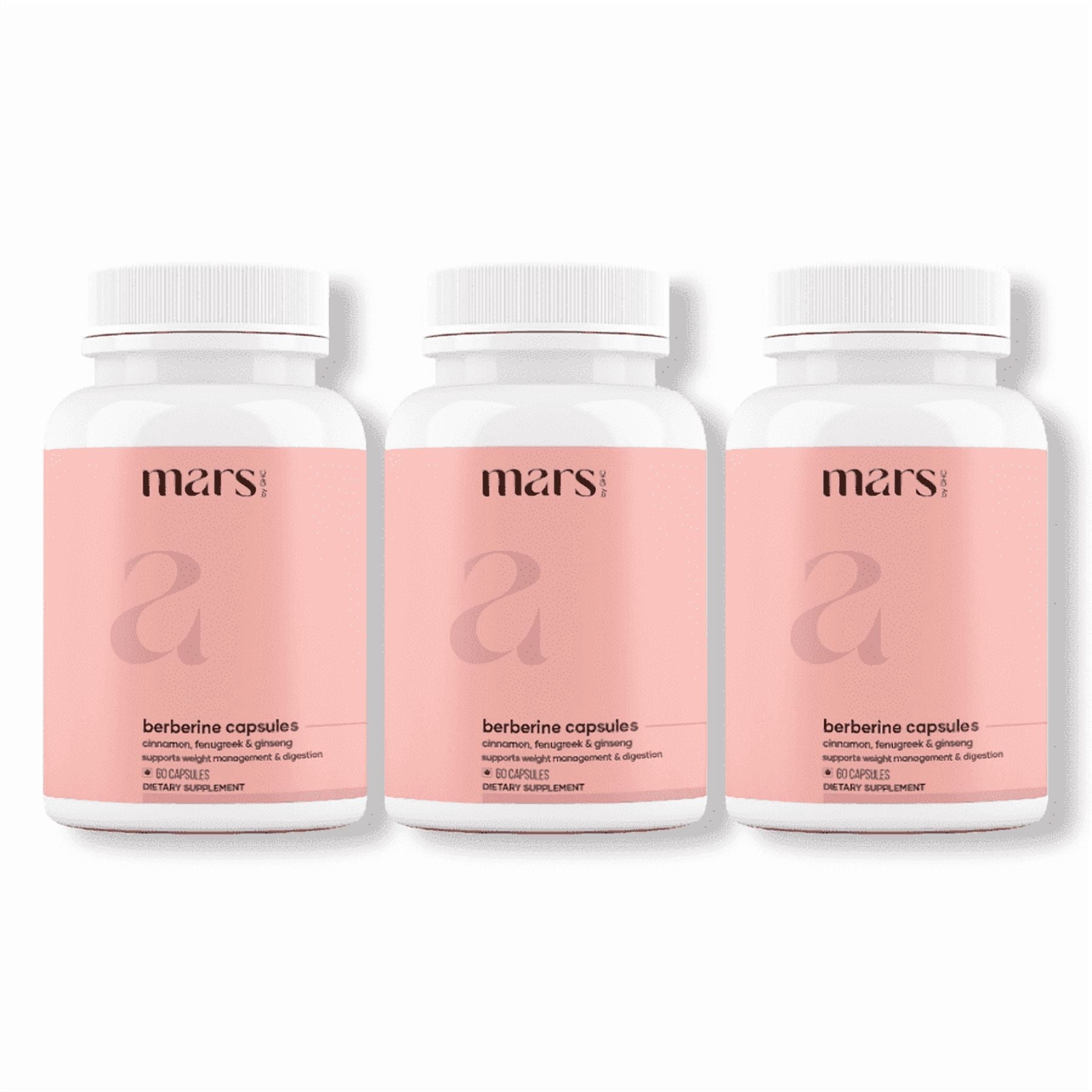 Mars by GHC Himalayan Berberine Capsules, Helps to Overall Well-Being, Pack 3