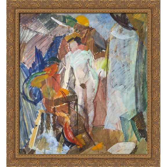 Mars og Venus 28x30 Large Gold Ornate Wood Framed Canvas Art by Edvard Weie