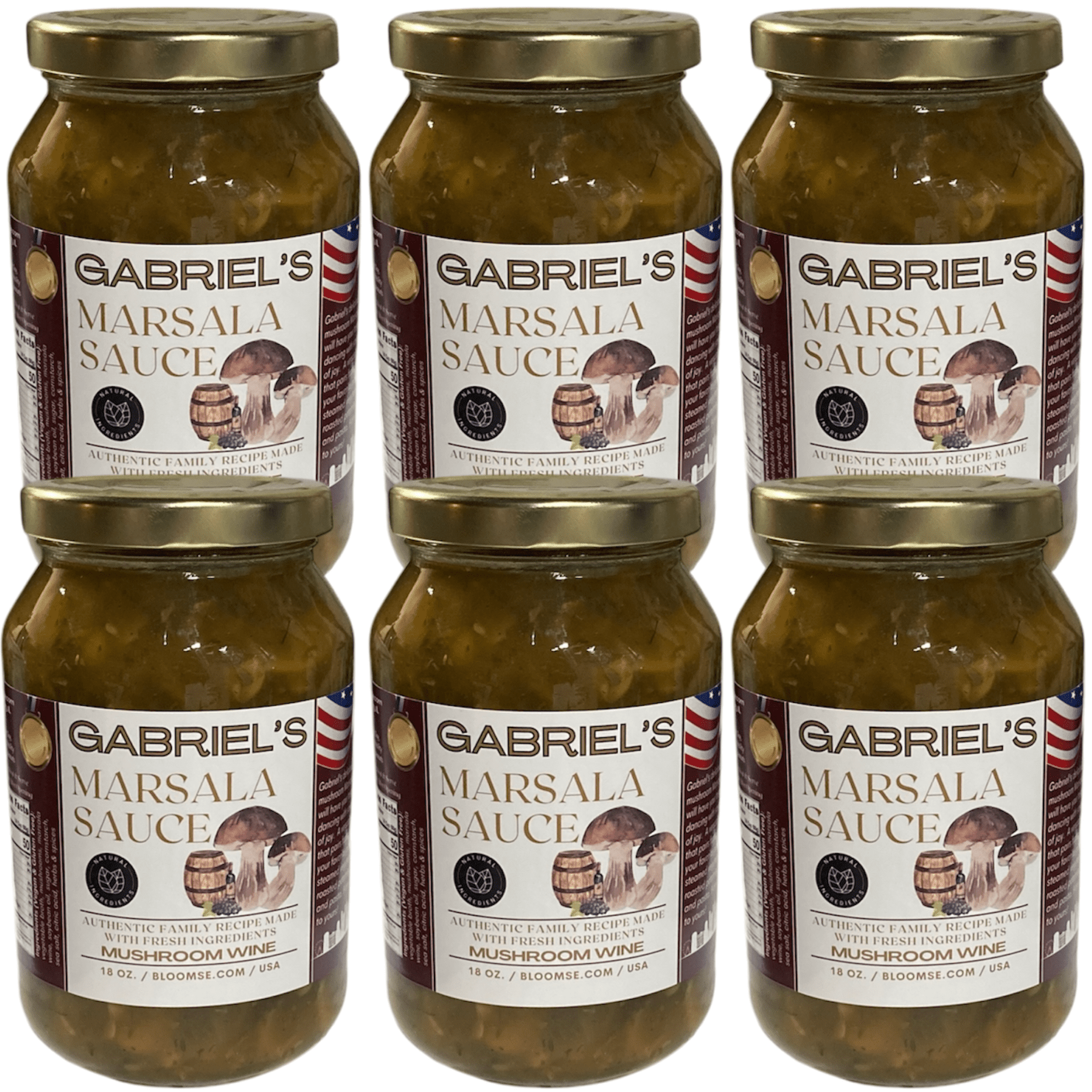 Marsala Sauce Gourmet Mushroom Wine Sauce All Natural Wholesale 6-Pack