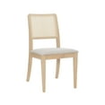 thumbnail image 1 of Marsden Beechwood Upholstered Dining Chair Light Grey Rattan Back Fully Assembled, 1 of 3
